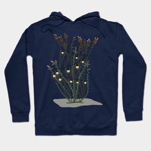 Ocotillo Xmas Lights Desert Plant Hoodie